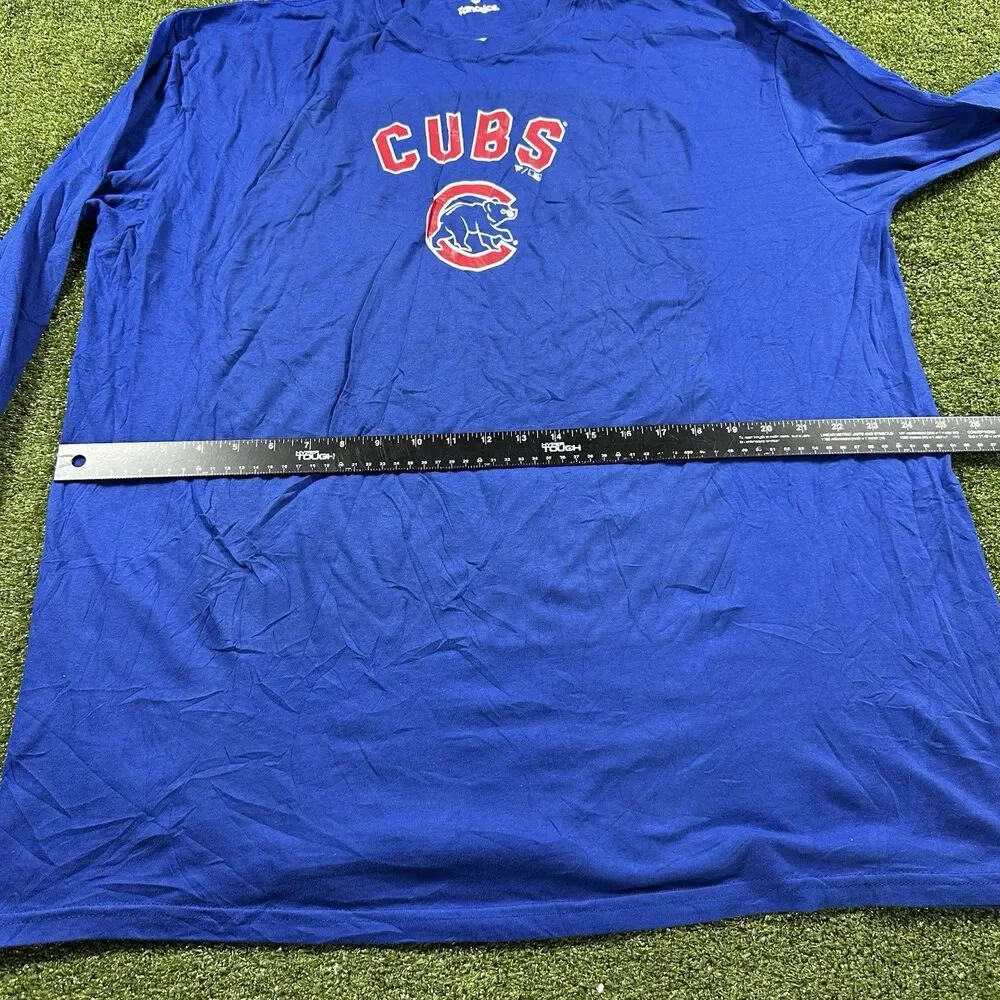 Fanatics Chicago Cubs T-Shirt Men, Blue, Long Sleeve, 2XL NWOT